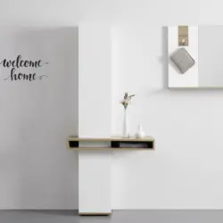 Garderobe 'Cara' in weiß/Eichefarben