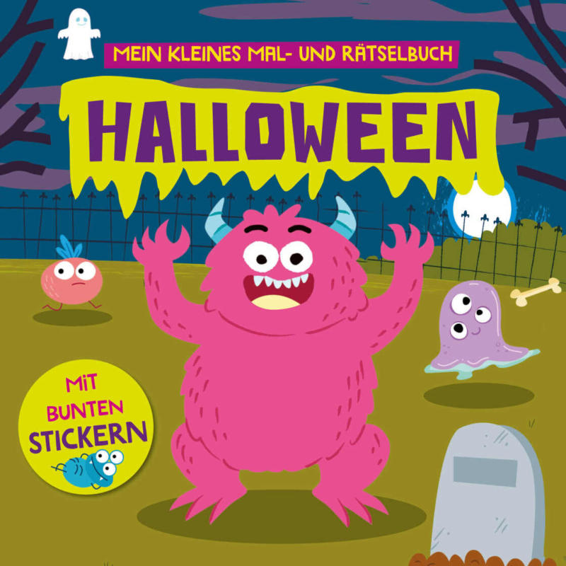 Dekorieren & Einrichten Mal- und Rätselbuch 'Halloween' mit Stickern