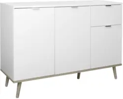 Kommode 'Göteborg 56', weiß/sonoma eiche