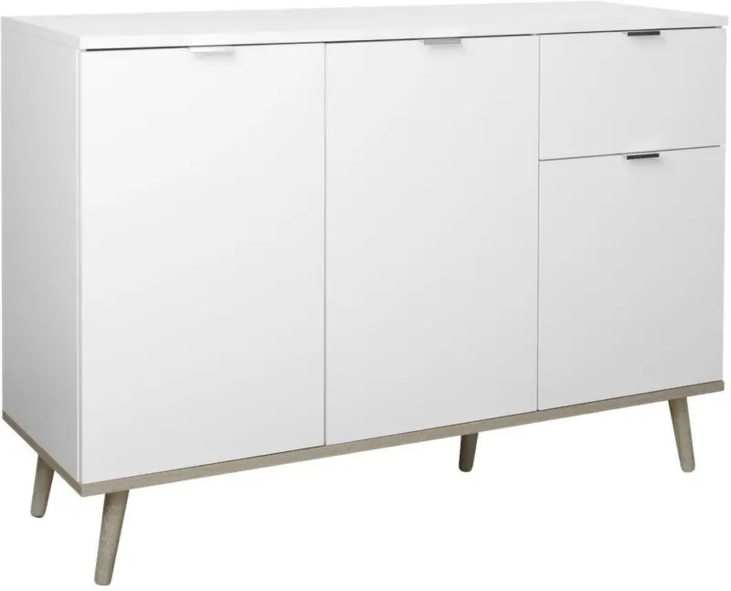 Kommode 'Göteborg 56', weiß/sonoma eiche