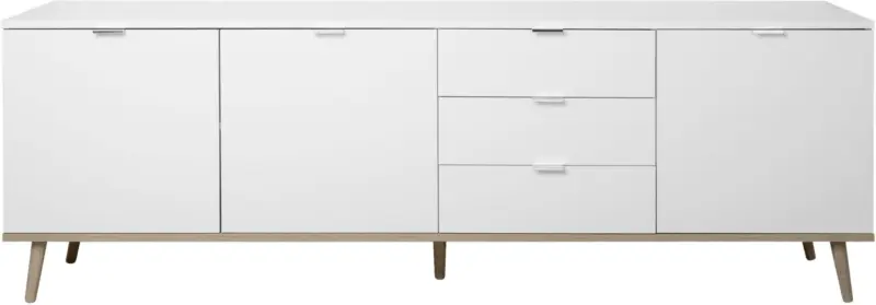 Sideboard 'Göteborg 57', weiß/sonoma eiche