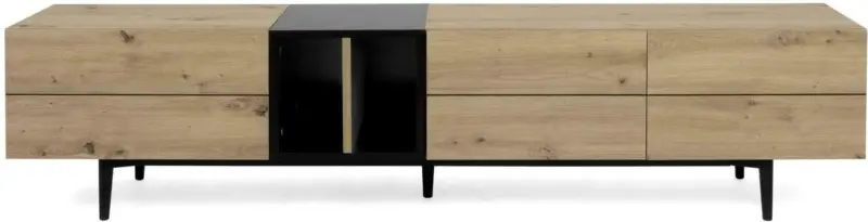 TV-Element 'Nola', schwarz/eichefarben