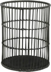 Korb Black Bamboo in Schwarz