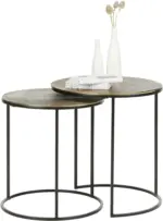 mömax Beistelltisch in Goldfarben, 2er-Set