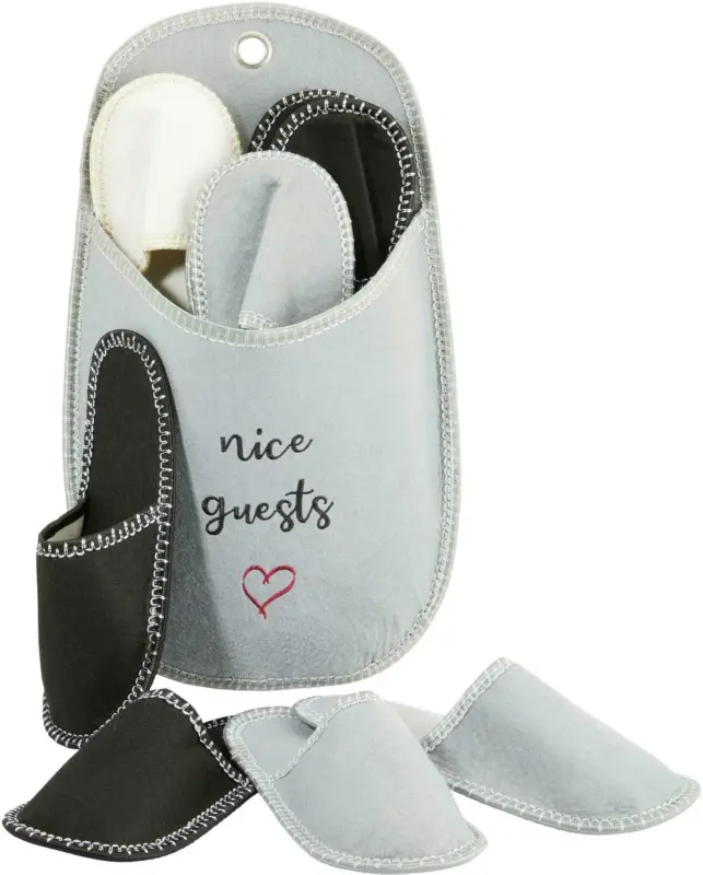 Gästepantoffelset Nice Guests aus Filz
