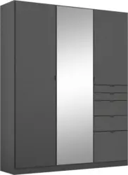 Drehtürenschrank in Schwarz