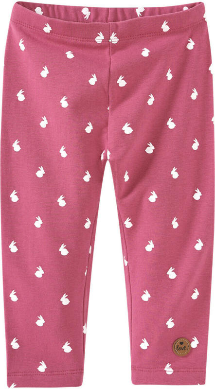 Baby Sweatleggings mit Hasen-Allover