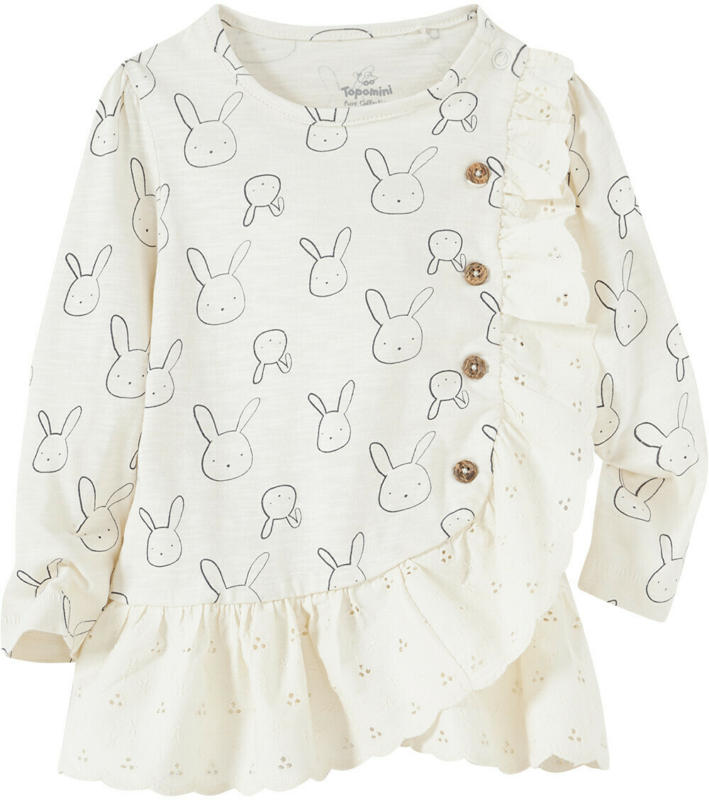 Baby Langarmshirt mit Hasen-Allover