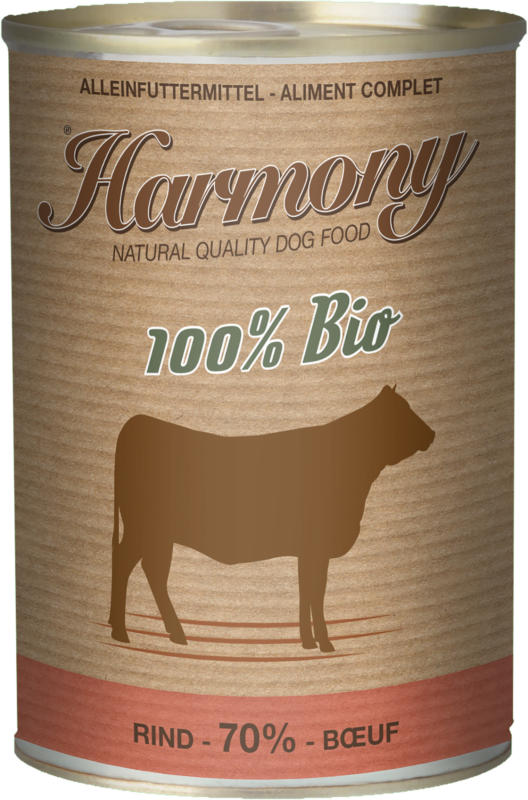 Harmony Dog Natural Nassfutter Bio Rind 6x400g