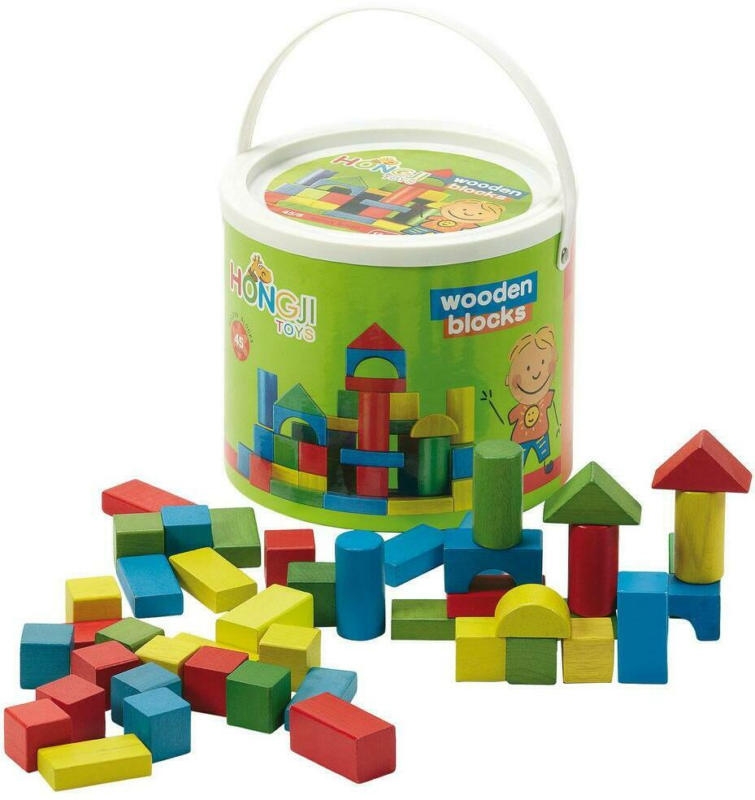 Holzbausteine Inhalt: 45 Bunte Steine