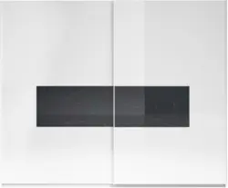 Schwebetürenschrank 'Aletsch', anthrazit/weiß