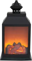 LED-Laterne Elian in Schwarz