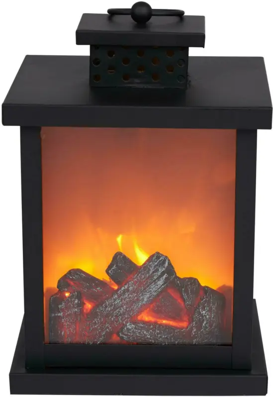 LED-Laterne Emilian in Schwarz