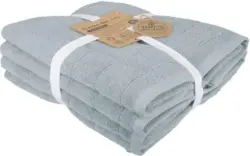 Handtuch Set Caithana Bio-Baumwolle in Blau, 4 St&uuml;ck