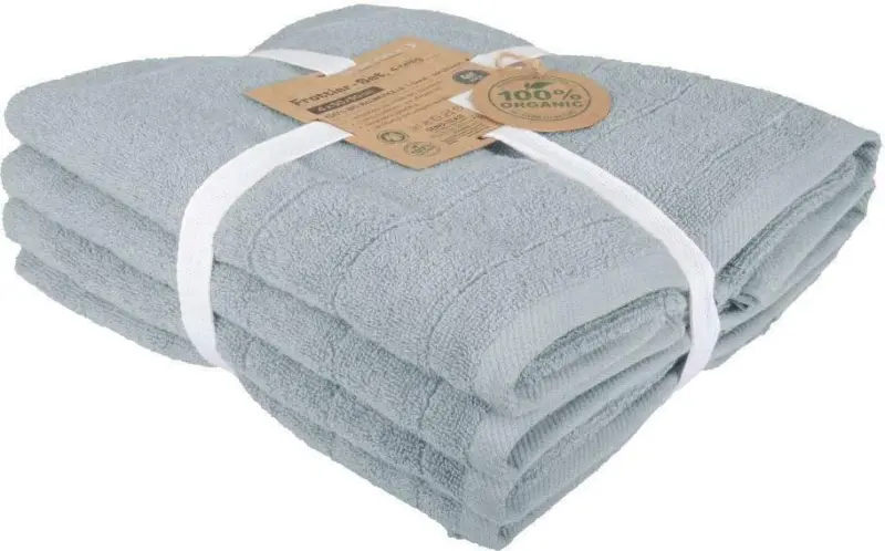 Handtuch Set Caithana Bio-Baumwolle in Blau, 4 St&uuml;ck