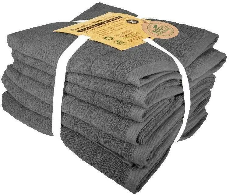Handtuch Set Caithana Bio Baumwolle in Anthrazit, 6 Stk.