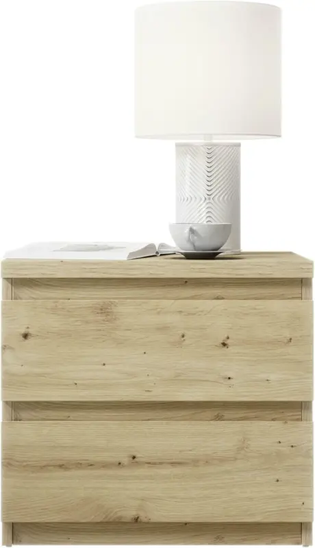 Nachtkästchen 'Olli', eichefarben