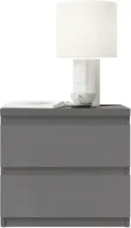 Nachtkästchen 'Olli', graphitfarben