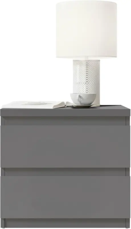 Nachtkästchen 'Olli', graphitfarben