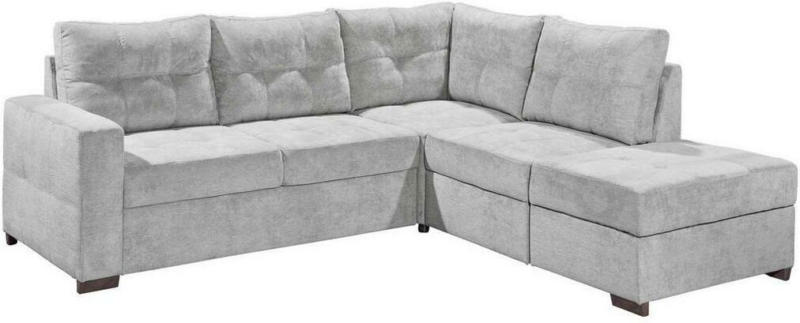 Ecksofa mit Schlaffunktion + Bettkasten Adone, Stoffbezug