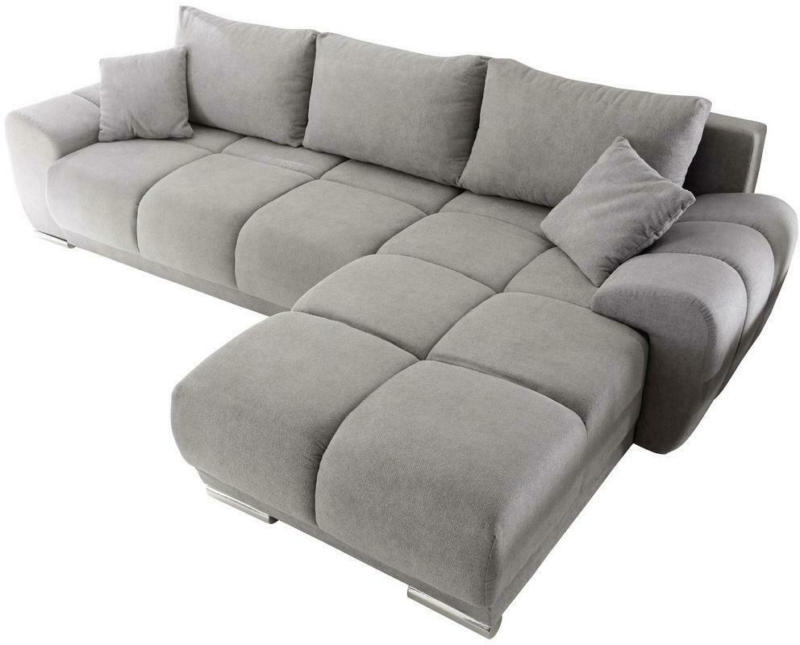 Ecksofa mit Schlaffunktion + Bettkasten Anton, Stoffbezug
