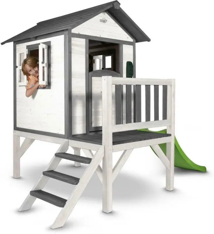 Spielhaus Lodge XL in Weiß/Grau