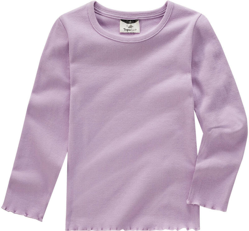Mädchen Langarmshirt mit Rippenstruktur