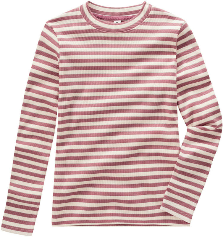 Mädchen Langarmshirt mit gerippter Struktur