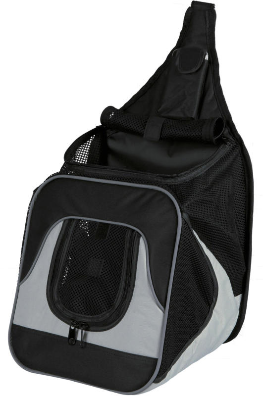 Sac ventral Savina, 30 × 33 × 26 cm, noir/gris