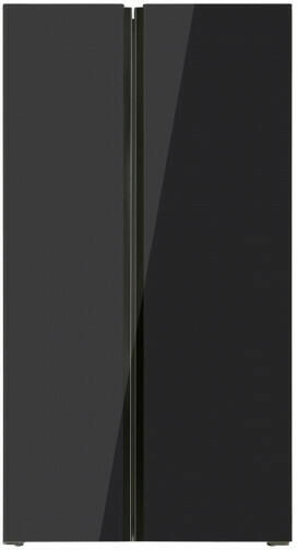 PKM Side-by-Side Kühl-/Gefrierkombination SBS440.4A+NF Glasfront schwarz