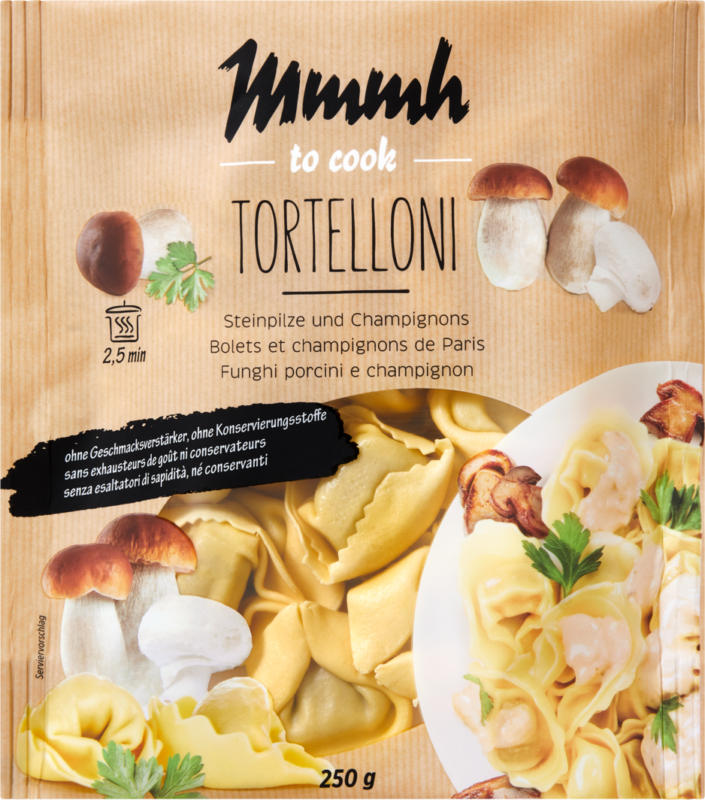 Tortelloni funghi porcini e champignon Mmmh , 250 g