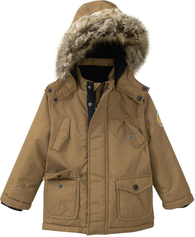 Jungen Winterjacke mit Fellimitat