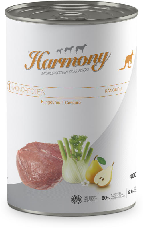 Harmony Dog Monoprotein Känguru 6x400g