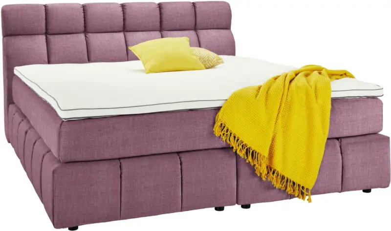 Boxspringbett in Lila ca. 180x200cm