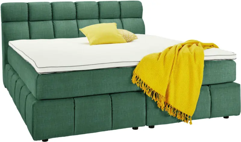 Boxspringbett in Grün ca. 160x200cm