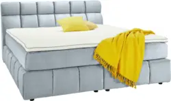 Boxspringbett in Hellblau ca. 160x200cm