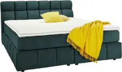 Boxspringbett in Dunkelgrün ca. 160x200cm