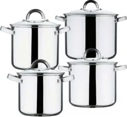 Kochtopfset Sara aus Edelstahl, 8-teilig