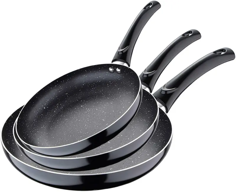 Pfannenset Marble Black, 3-teilig