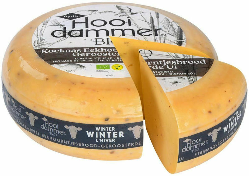 Bio-Schnittkäse mit Steinpilzen und Röstzwiebeln