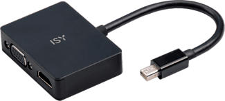ISY IAD-1011 - Adaptateur Mini DisplayPort vers HDMI / VGA (Noir)