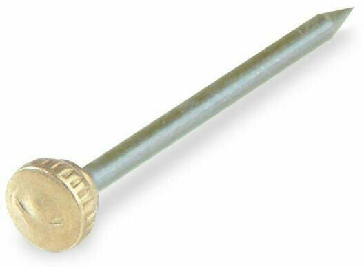 Stahlnagel, 1,2x22mm, gebläut, ränd, gehärtet, vermessingt 22 mm