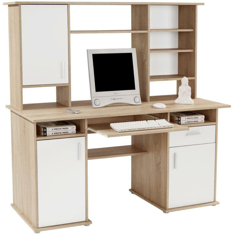 Schreibtisch mit Stauraum + Tastaturauszug B 160cm Thema2