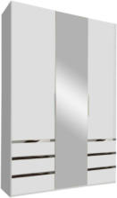 Möbelix Drehtürenschrank Mit Spiegel + Laden 150cm Level 36a, Weiß