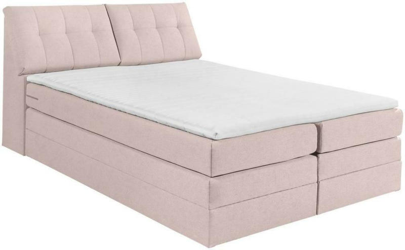 Boxspringbett mit Topper, Kopfteil Aufklappbar 180x200cm