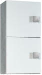 Möbelix Oberschrank mit 2 Drehtüren Quadra B: 33 cm Grau/Weiß