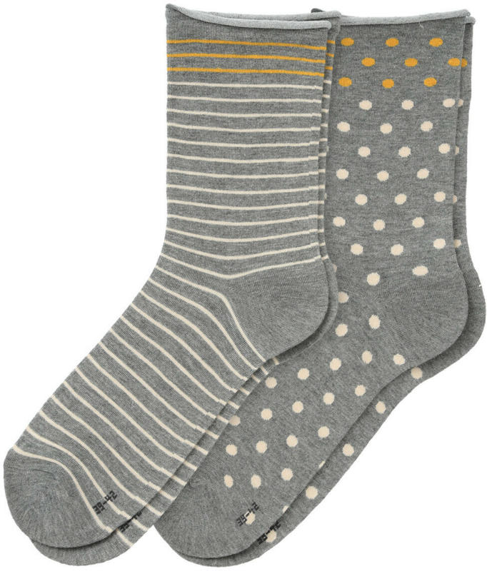 2 Paar Damen Socken mit Rollbündchen (Nur online)