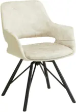 mömax Armlehnstuhl in Beige/Schwarz