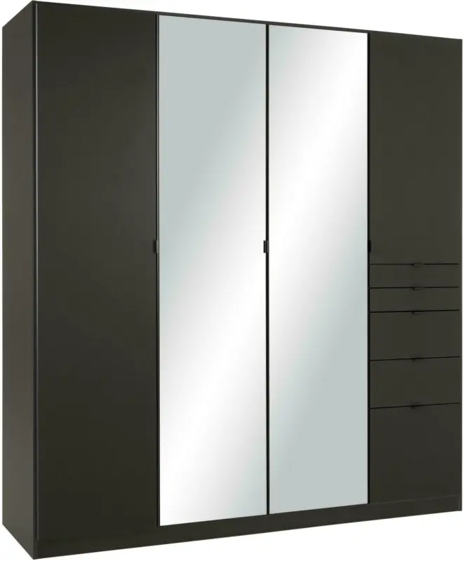 Drehtürenschrank in Graphitfarben ca. 181x197x54cm