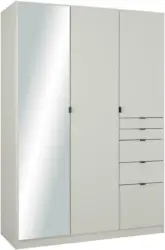 Drehtürenschrank in Weiß ca. 136x197x54cm